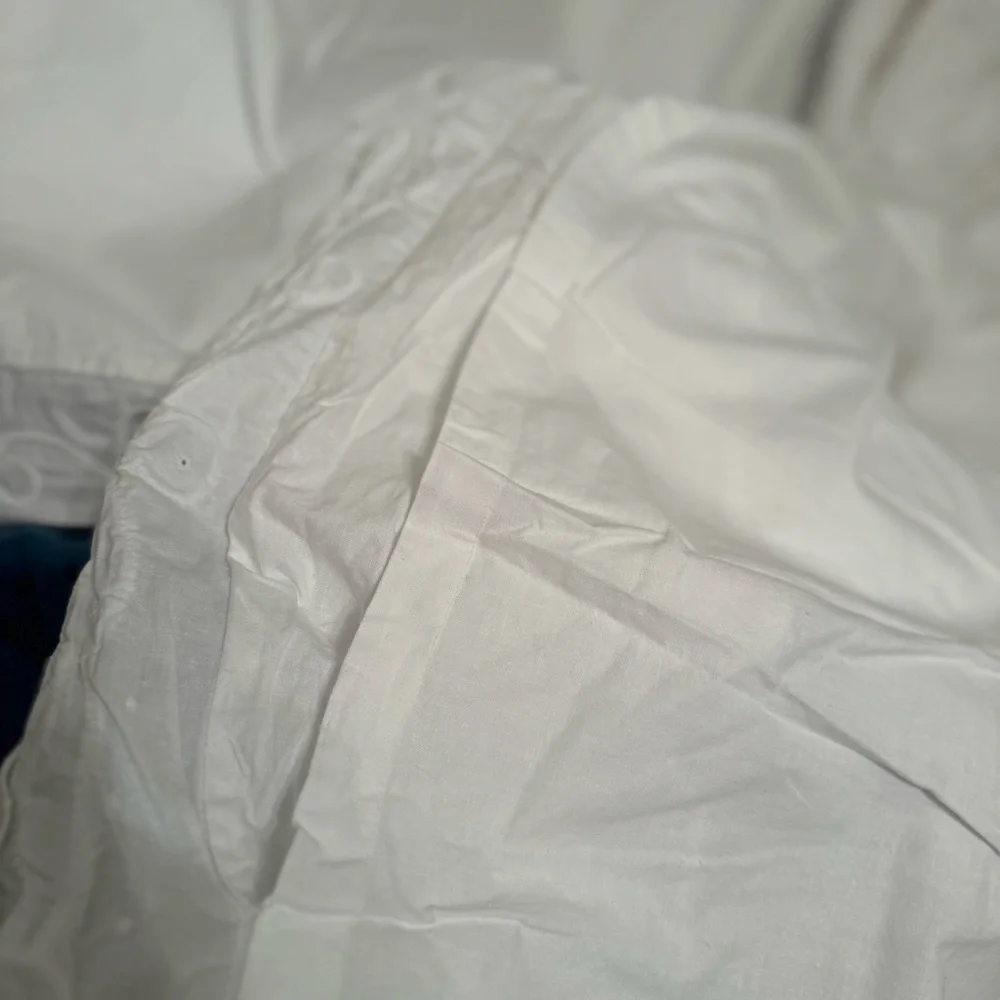 Vintage Scalloped Edge Raffle Cotton 3ps Set Duvet & 2 Shams